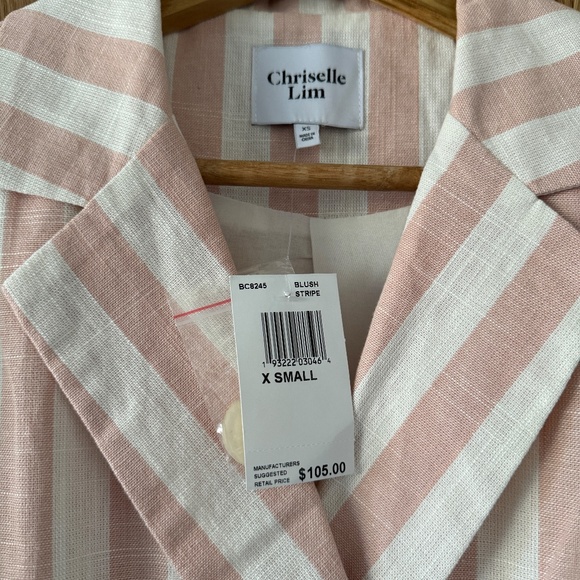 Chriselle Lim White blush striped blazer - Picture 4 of 4